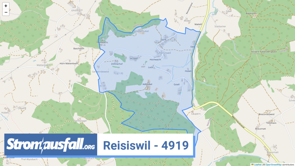 stromausfall ch ortschaft reisiswil 4919