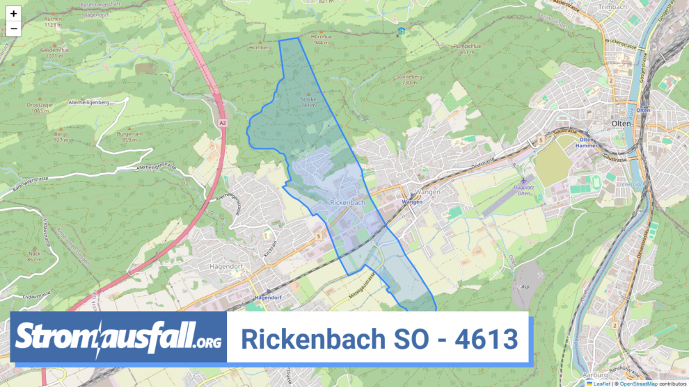 stromausfall ch ortschaft rickenbach so 4613