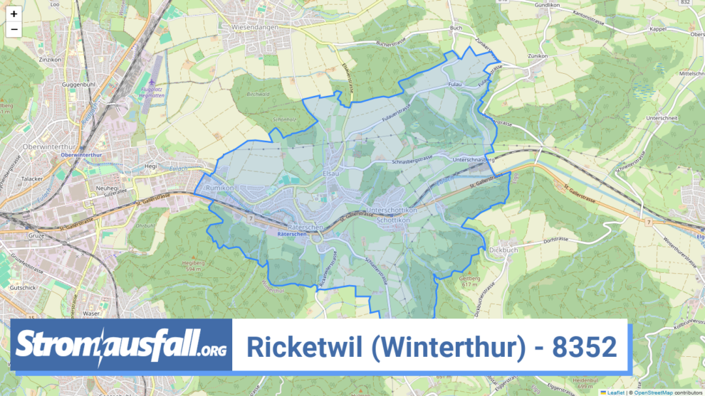 stromausfall ch ortschaft ricketwil winterthur 8352