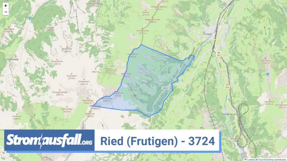 stromausfall ch ortschaft ried frutigen 3724