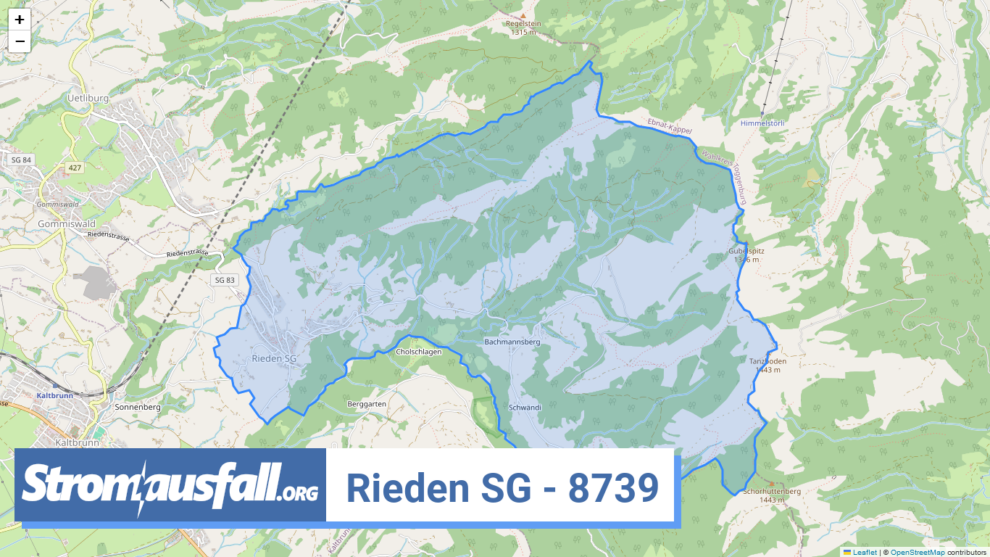 stromausfall ch ortschaft rieden sg 8739