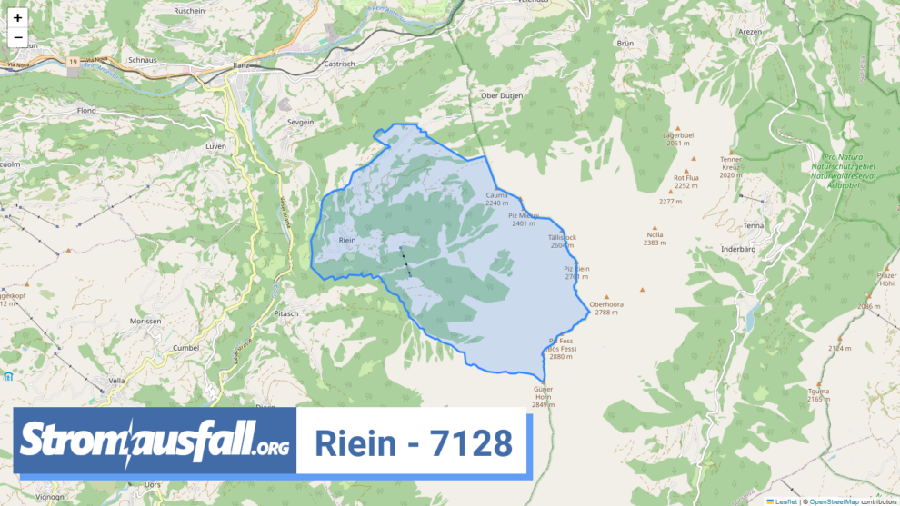 stromausfall ch ortschaft riein 7128