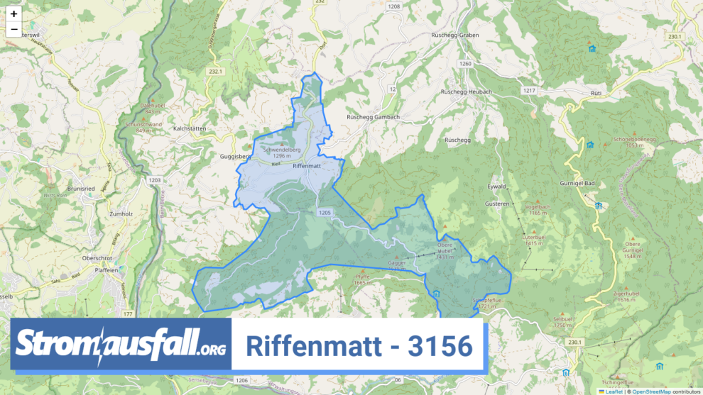 stromausfall ch ortschaft riffenmatt 3156