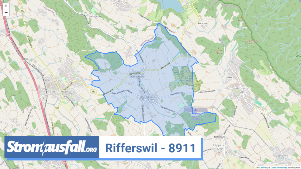 stromausfall ch ortschaft rifferswil 8911