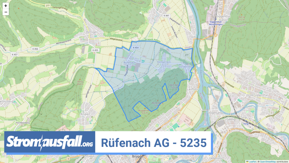 stromausfall ch ortschaft ruefenach ag 5235