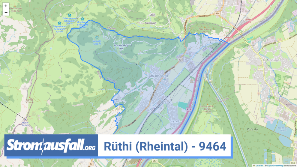 stromausfall ch ortschaft ruethi rheintal 9464