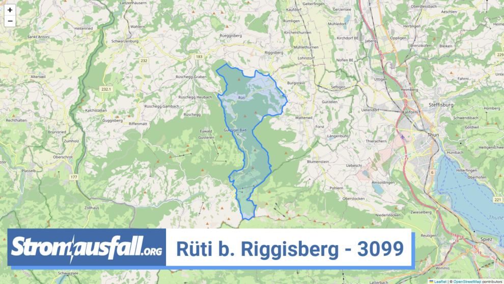 stromausfall ch ortschaft rueti b. riggisberg 3099