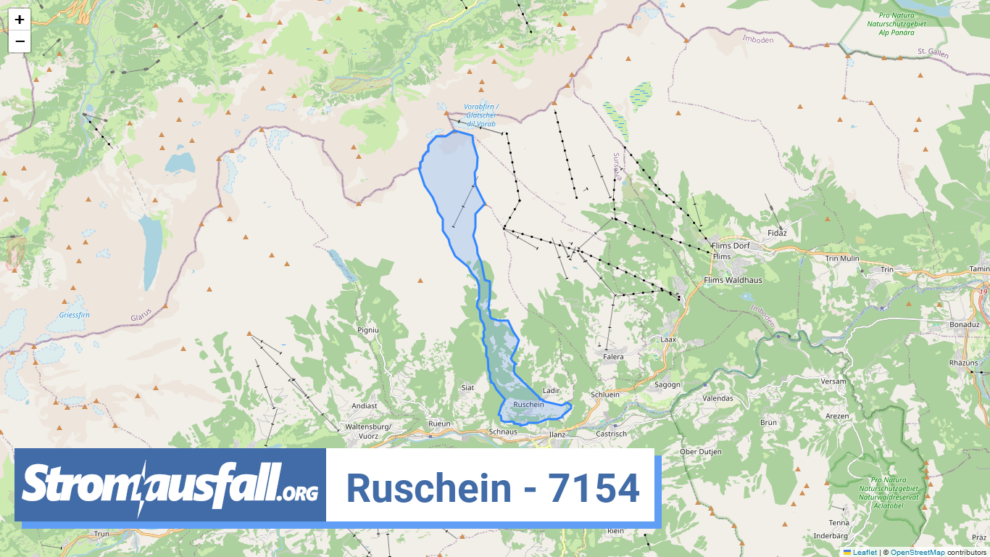 stromausfall ch ortschaft ruschein 7154