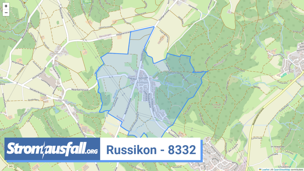 stromausfall ch ortschaft russikon 8332