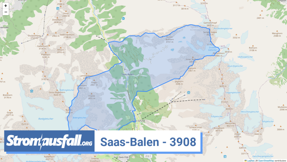 stromausfall ch ortschaft saas balen 3908