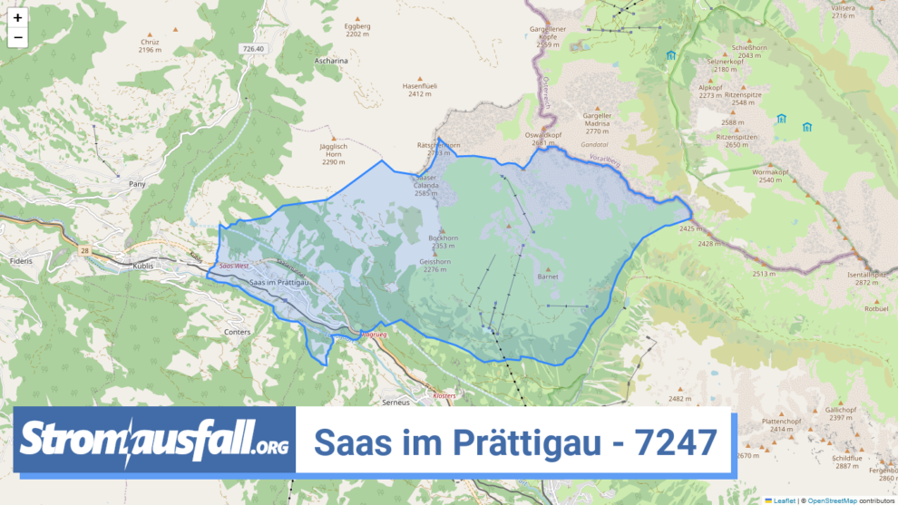 stromausfall ch ortschaft saas im praettigau 7247