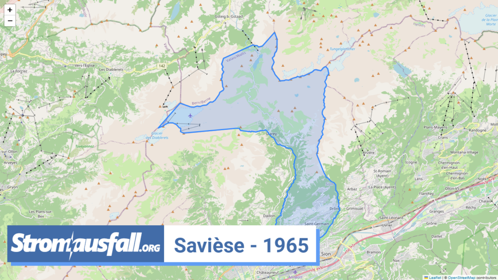 stromausfall ch ortschaft saviese 1965