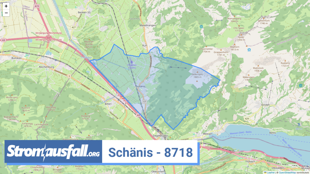 stromausfall ch ortschaft schaenis 8718