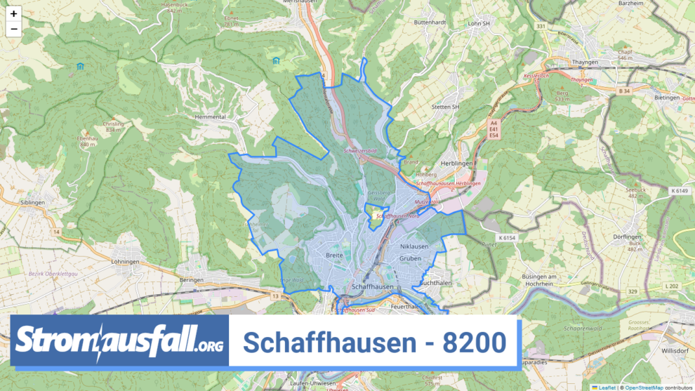 stromausfall ch ortschaft schaffhausen 8200