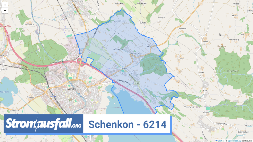 stromausfall ch ortschaft schenkon 6214