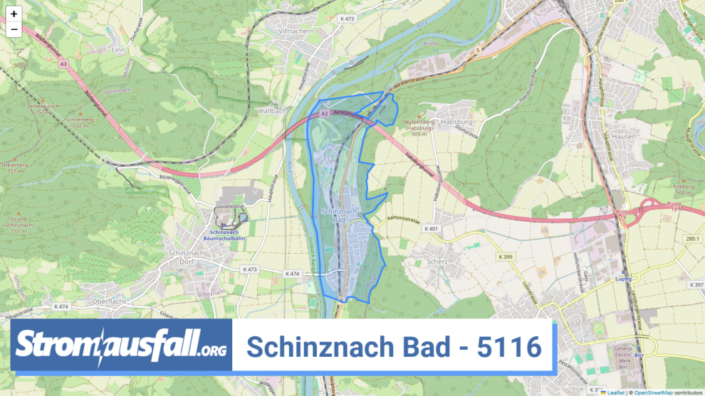 stromausfall ch ortschaft schinznach bad 5116