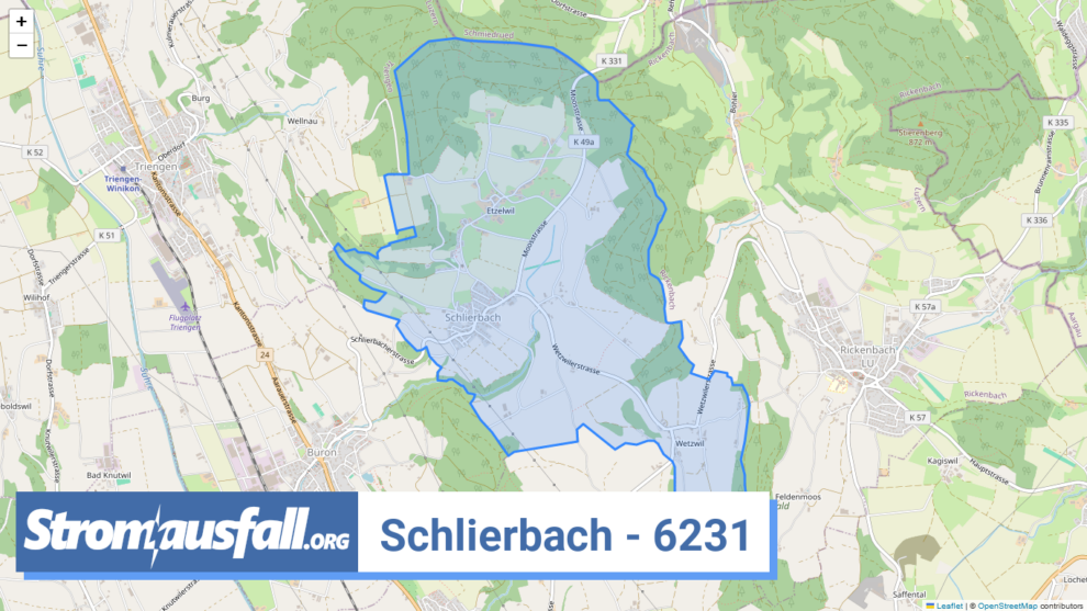 stromausfall ch ortschaft schlierbach 6231