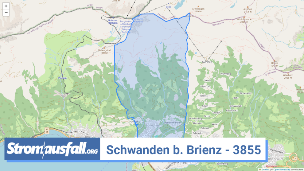 stromausfall ch ortschaft schwanden b. brienz 3855