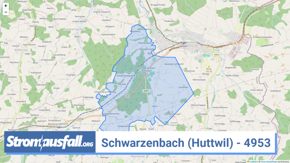 stromausfall ch ortschaft schwarzenbach huttwil 4953