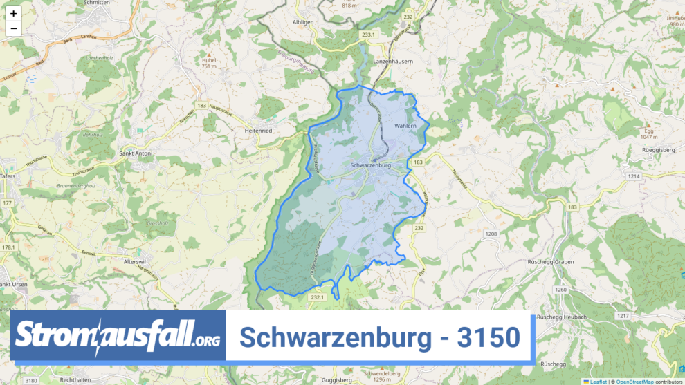 stromausfall ch ortschaft schwarzenburg 3150