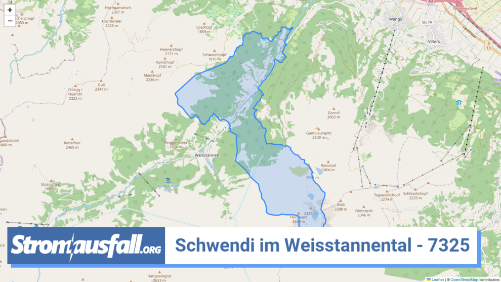 stromausfall ch ortschaft schwendi im weisstannental 7325