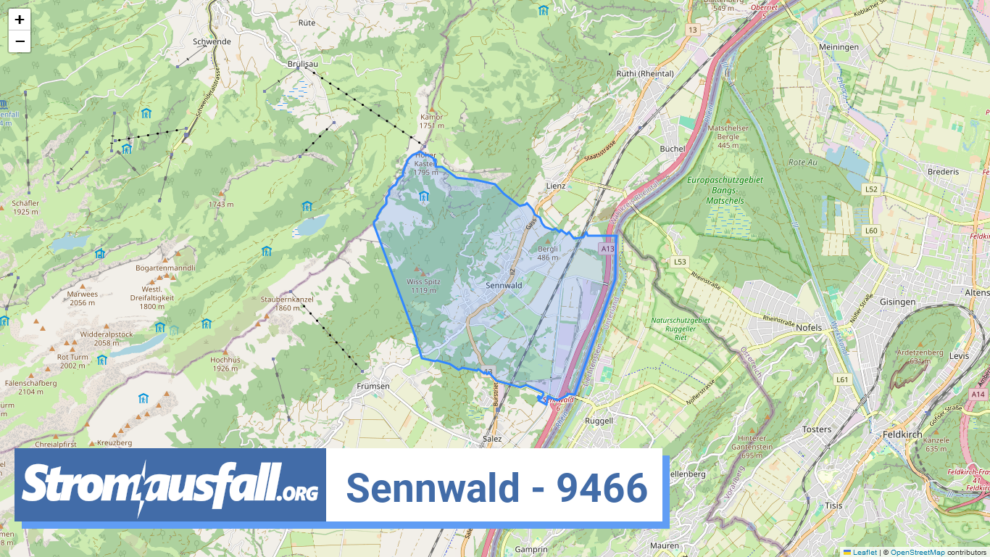 stromausfall ch ortschaft sennwald 9466