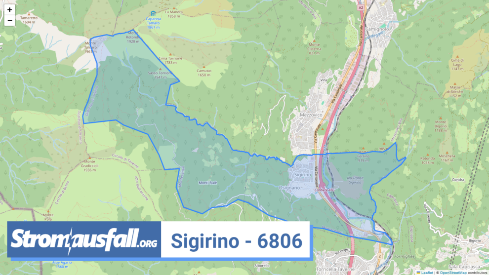 stromausfall ch ortschaft sigirino 6806