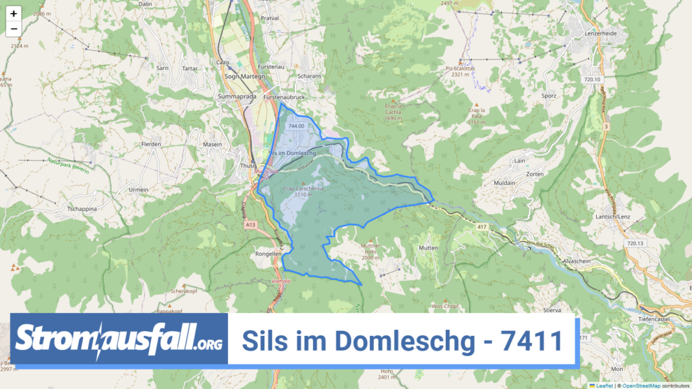 stromausfall ch ortschaft sils im domleschg 7411