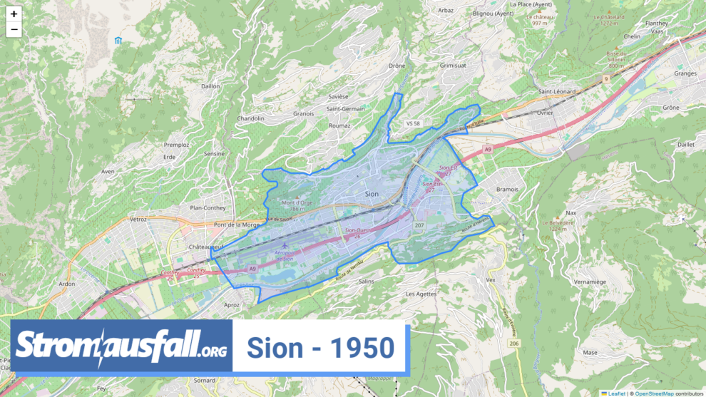 stromausfall ch ortschaft sion 1950