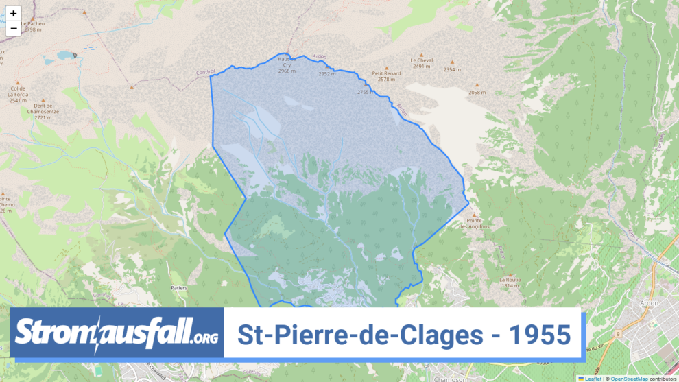 stromausfall ch ortschaft st pierre de clages 1955