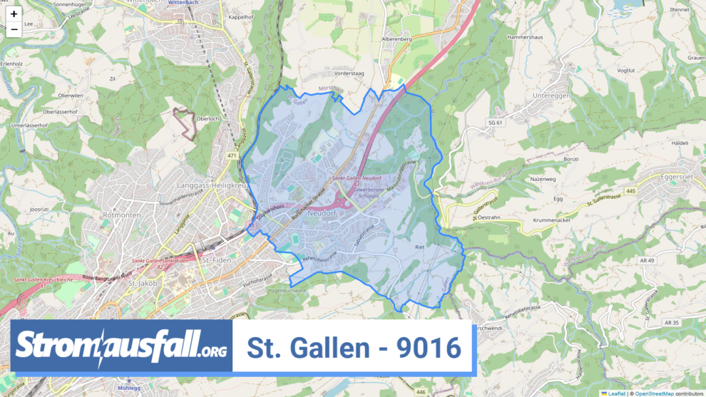 stromausfall ch ortschaft st. gallen 9016