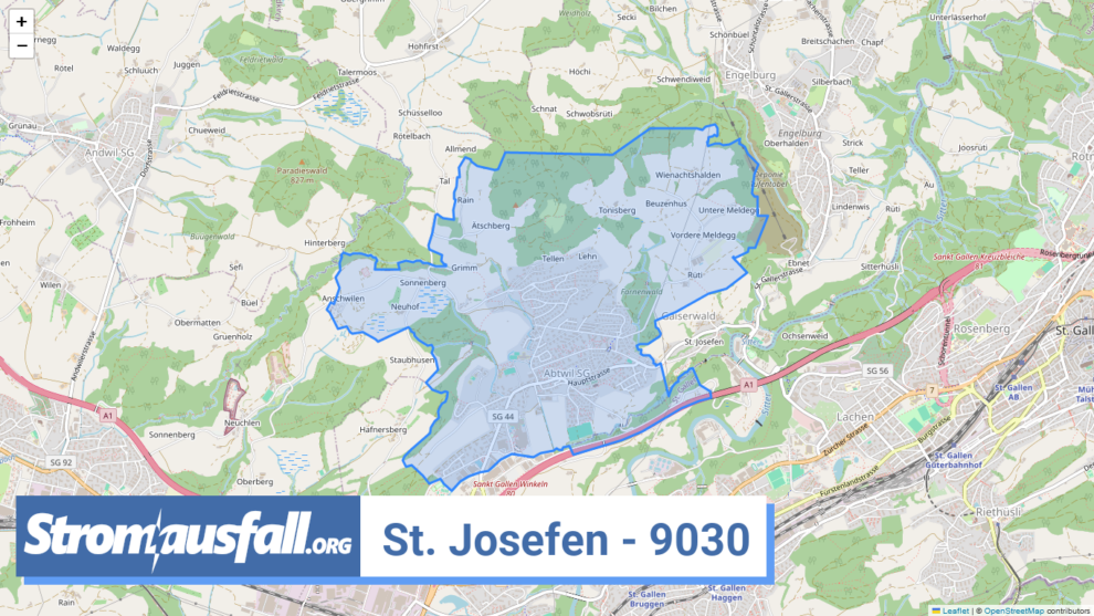 stromausfall ch ortschaft st. josefen 9030