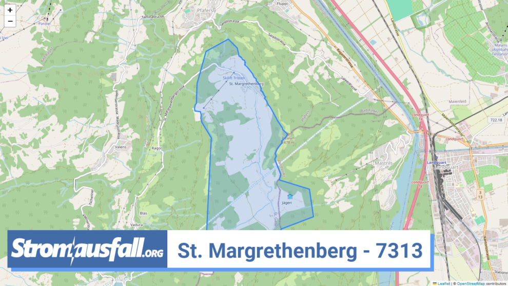 stromausfall ch ortschaft st. margrethenberg 7313