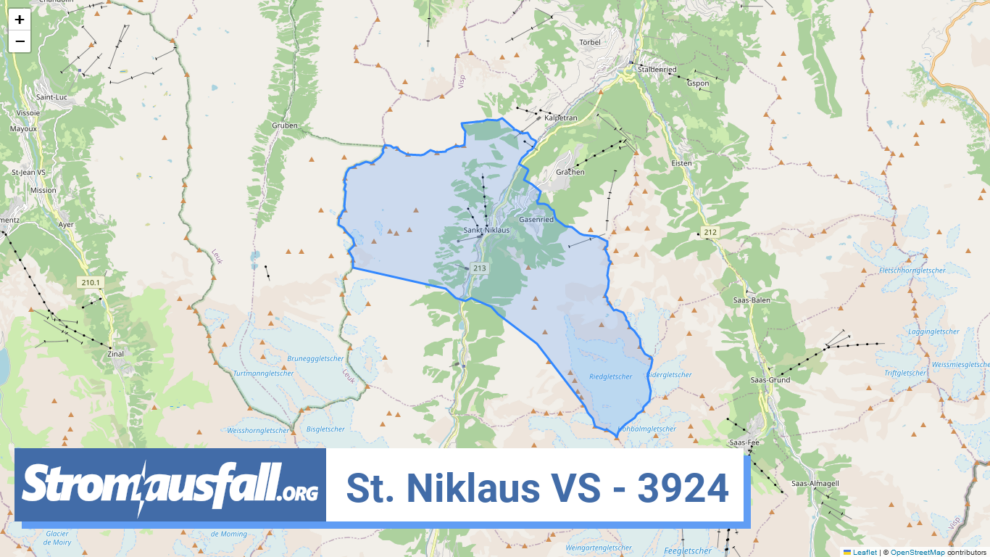 stromausfall ch ortschaft st. niklaus vs 3924