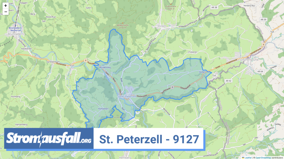 stromausfall ch ortschaft st. peterzell 9127