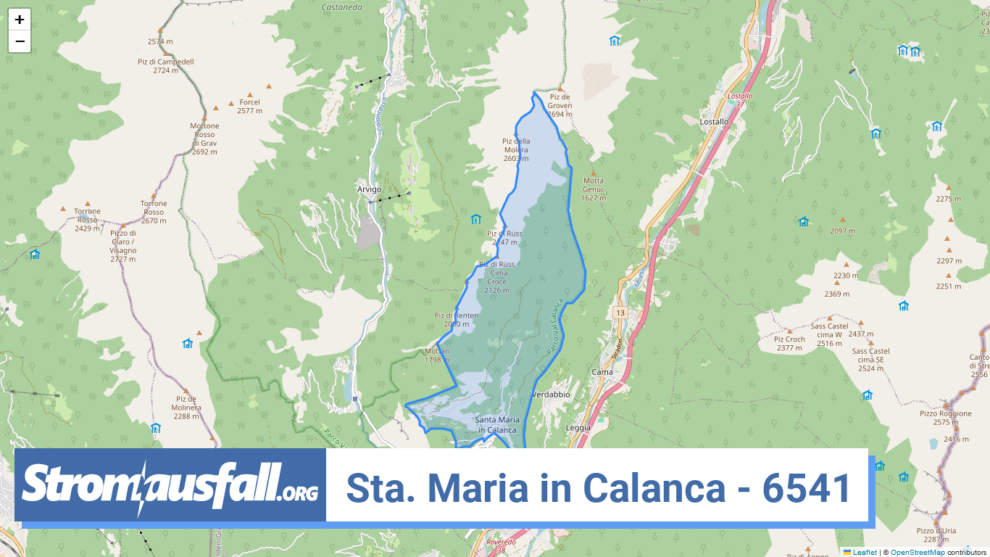 stromausfall ch ortschaft sta. maria in calanca 6541