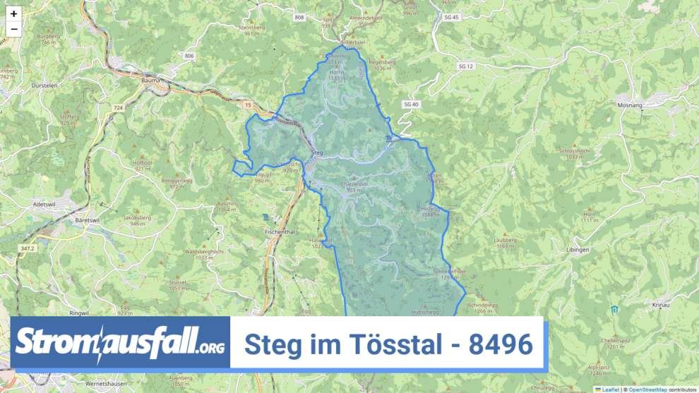 stromausfall ch ortschaft steg im toesstal 8496