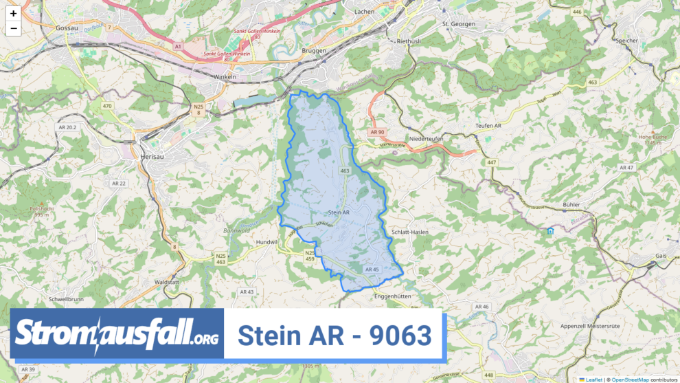 stromausfall ch ortschaft stein ar 9063