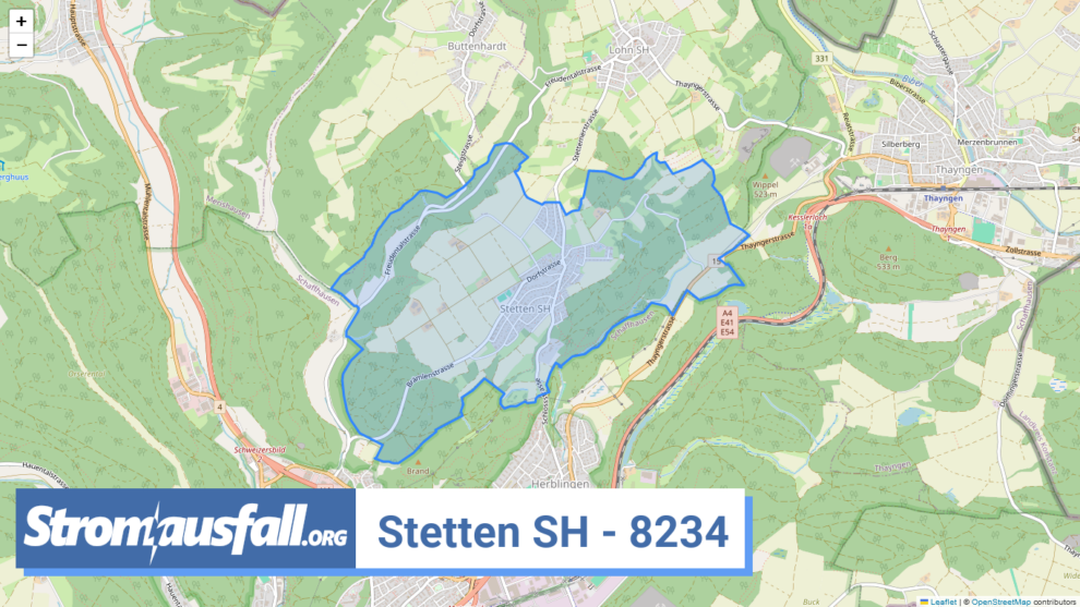 stromausfall ch ortschaft stetten sh 8234