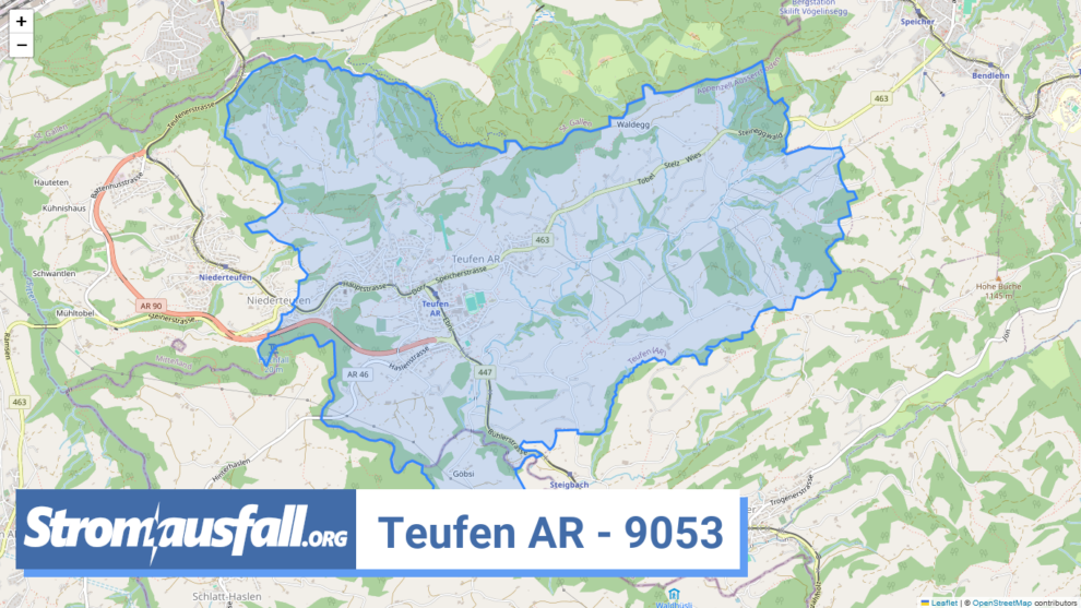 stromausfall ch ortschaft teufen ar 9053