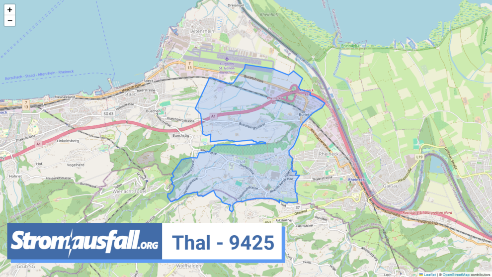 stromausfall ch ortschaft thal 9425