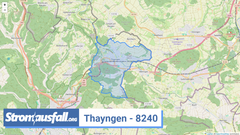 stromausfall ch ortschaft thayngen 8240