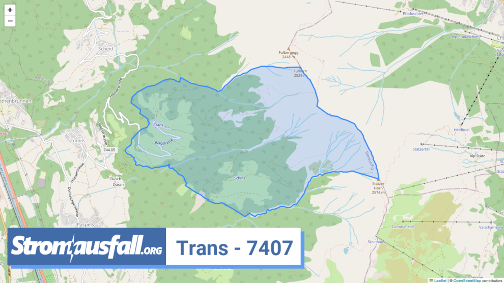 stromausfall ch ortschaft trans 7407