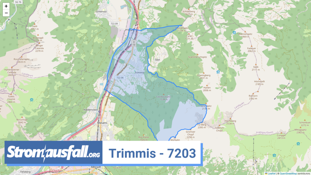 stromausfall ch ortschaft trimmis 7203