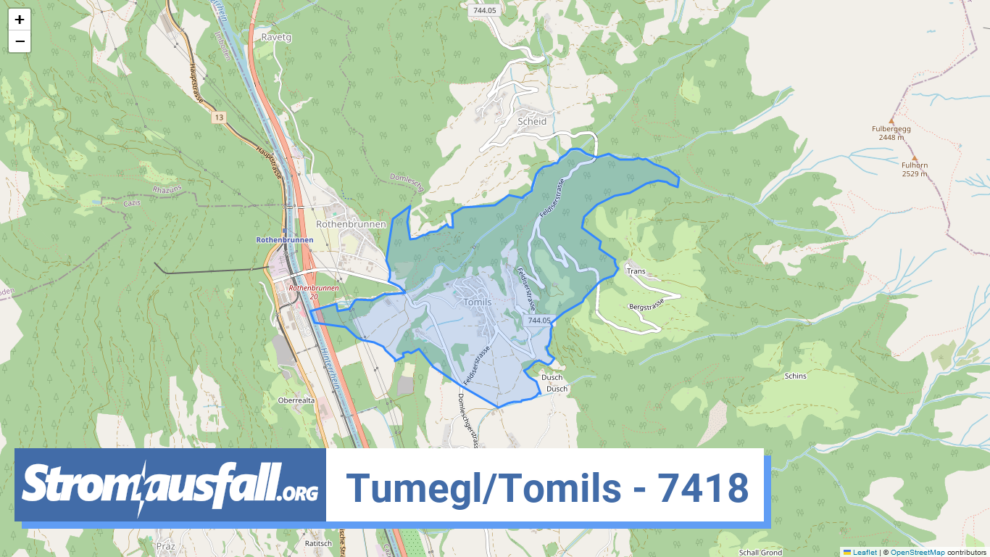 stromausfall ch ortschaft tumegl tomils 7418