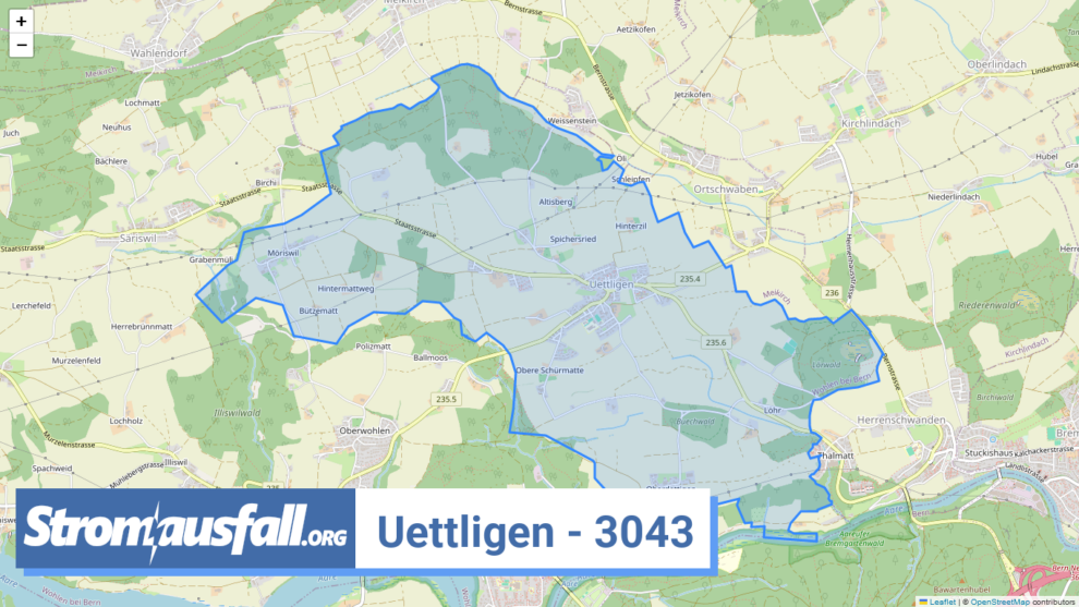 stromausfall ch ortschaft uettligen 3043