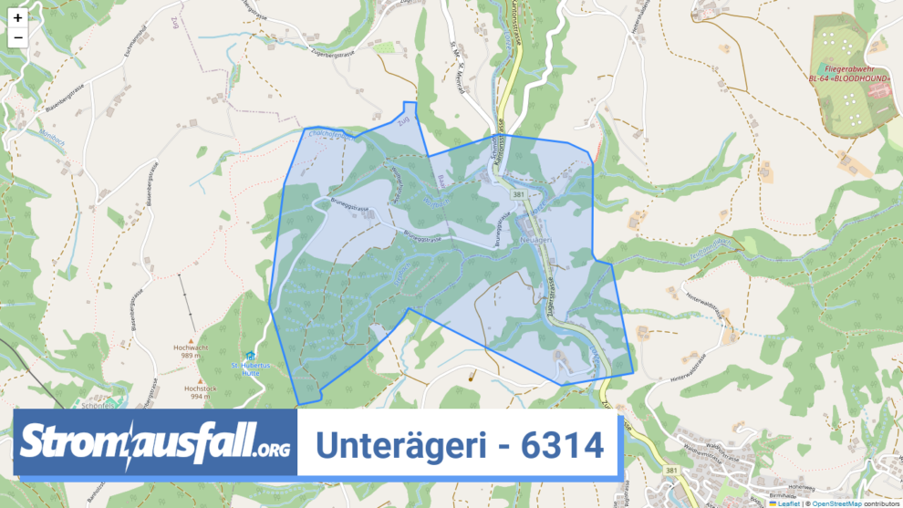 stromausfall ch ortschaft unteraegeri 6314