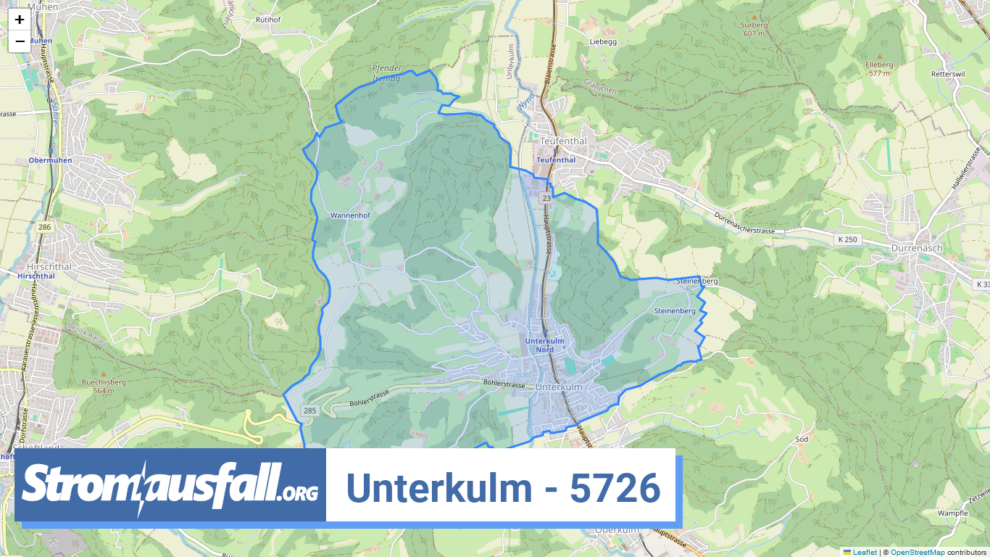 stromausfall ch ortschaft unterkulm 5726