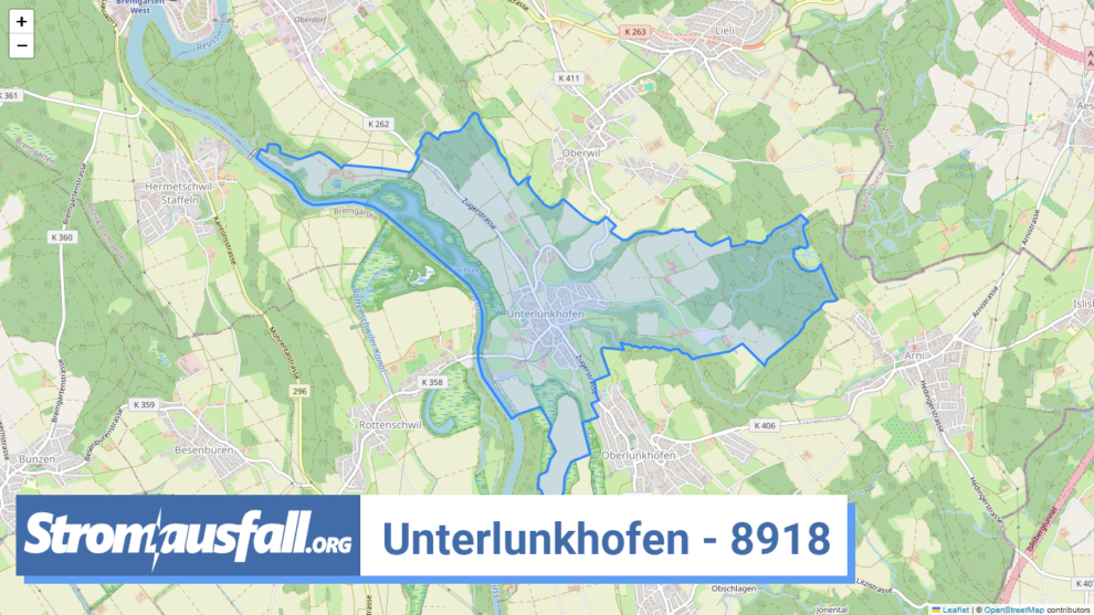 stromausfall ch ortschaft unterlunkhofen 8918