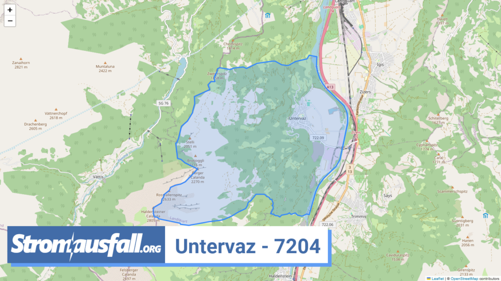 stromausfall ch ortschaft untervaz 7204